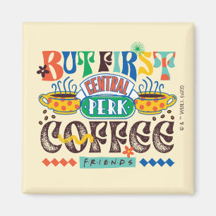 Aimant FRIENDS™   Mais d'abord Café Graphique Vibrant