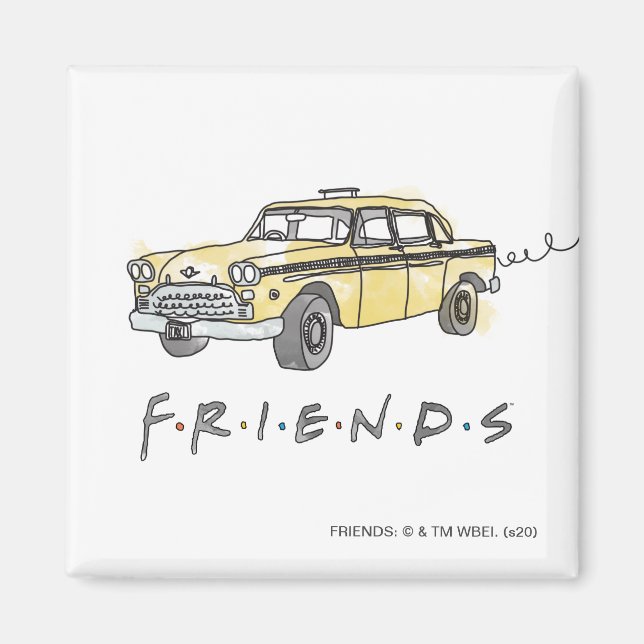 Aimant FRIENDS™ | Taxi Cab (Devant)
