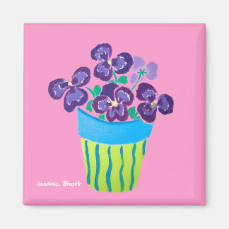 Aimant Frigo Art : Beaucoup de pots de panneaux violets