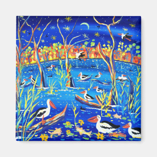 Aimant Frigo Art : Pelican Roost, Banrock Station