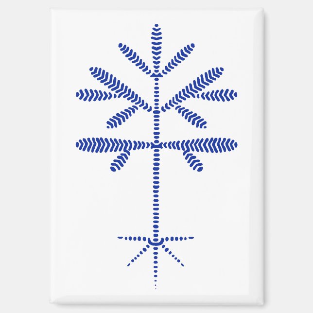 Aimant frigo avec agrafage bleu (Recto)