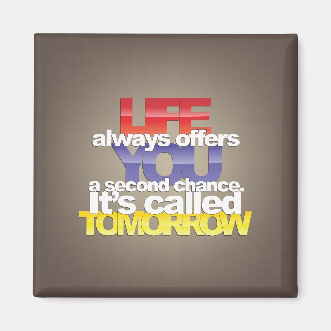 Aimant frigo avec citations inspirantes (Devant)