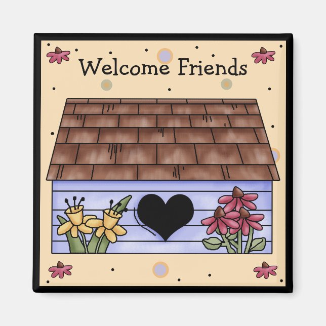 Aimant frigo Birdhouse Pays (Devant)