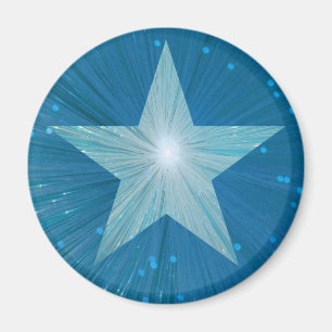 Aimant frigo Blue Star rond