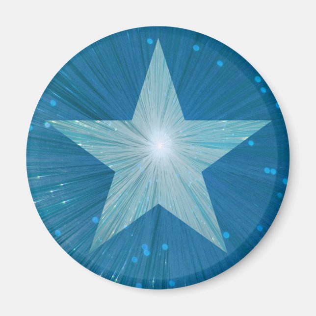 Aimant frigo Blue Star rond (Devant)