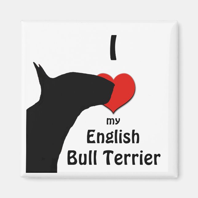 Aimant frigo Bull Terrier anglais (Devant)