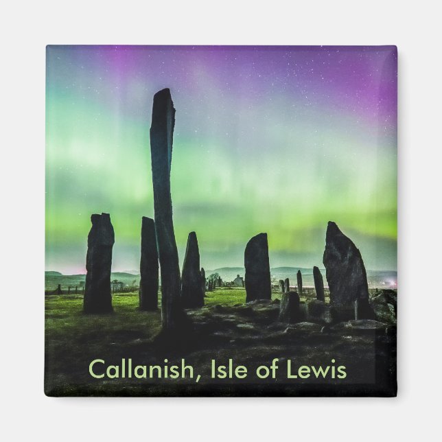 Aimant frigo Carré Callanish et Aurora (Devant)
