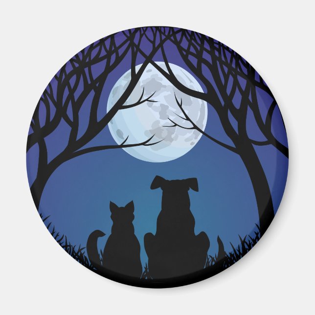 Aimant frigo chat et chien Meilleur Amis Aimant pe (Devant)