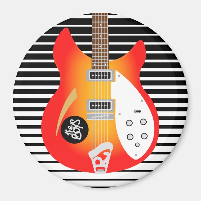 Aimant Frigo de guitare Mod Brit Pop Art (Devant)