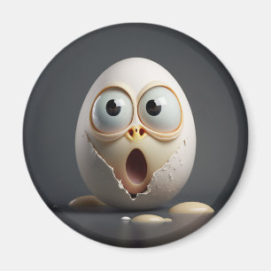 aimant frigo d'oeuf surréaliste