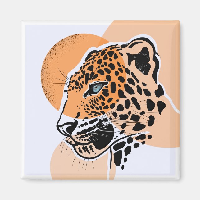 Aimant frigo Empreinte de léopard - Art animal Car (Devant)