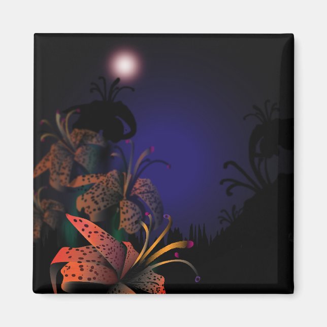 aimant frigo Lillies de minuit (Devant)