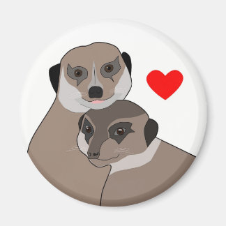 Aimant Frigo-Magnet "Meerkats in Love"