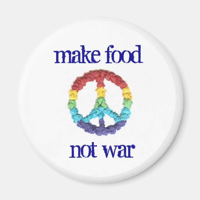 Aimant frigo Make Food Not War (Devant)