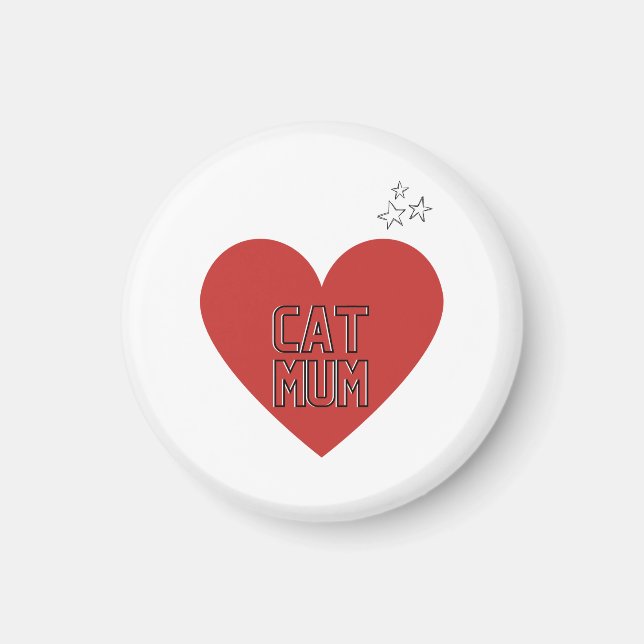 aimant frigo maman chat (Devant)