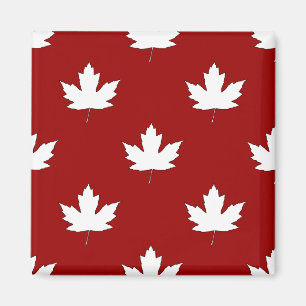 Aimant frigo Motif feuille d'érable blanc Fête du 