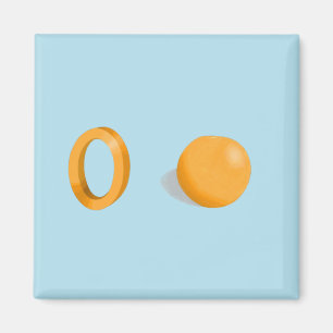 Aimant frigo orange