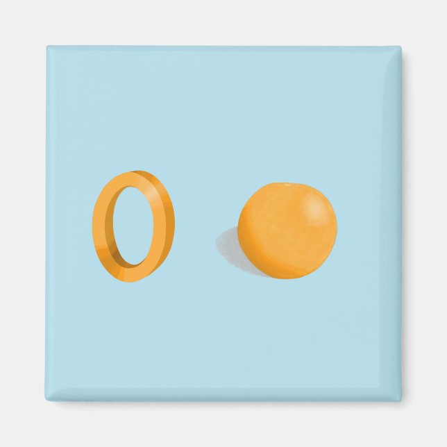 Aimant frigo orange (Devant)