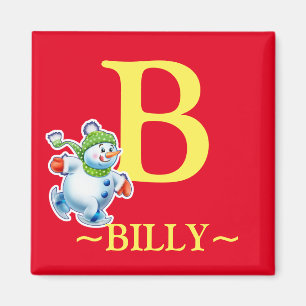 Aimant frigo pour bonhomme de neige initial