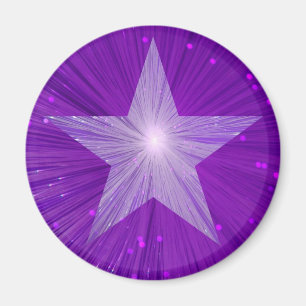 aimant frigo Purple Star rond