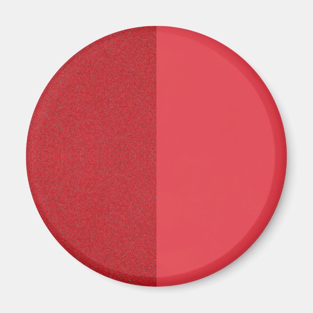 Aimant frigo rond rouge tomate à texture fractionn (Devant)