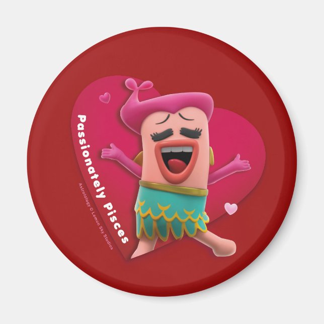 Aimant frigo Saint Valentin pour les poissons (Devant)