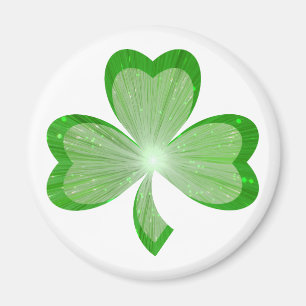 Aimant frigo shamrock blanc