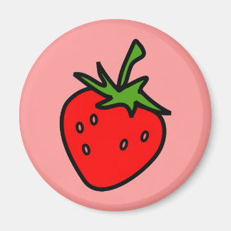Aimant frigo simple fraise