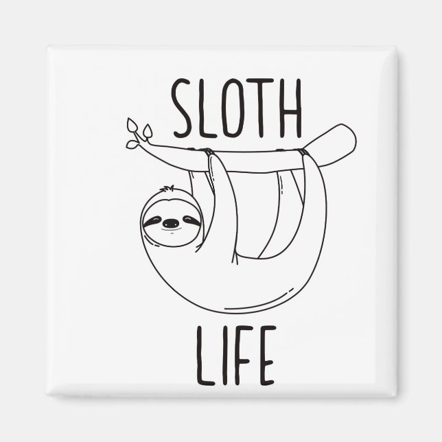 Aimant frigo Sloth Life (Devant)