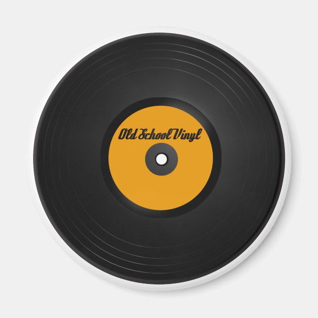 Aimant frigo Vinyl Old School (Devant)