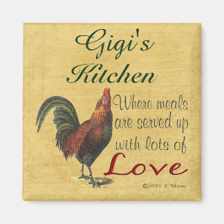 Aimant frigorifique de cuisine du coq Gigi