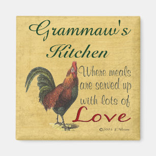 Aimant frigorifique de cuisine Grammaw Rooster