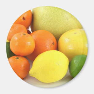 Aimant frigorifique Fruit, orange, citron et melon