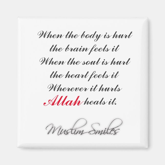 Aimant frigorifique islamique (Devant)