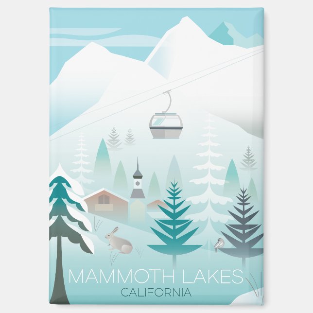 Aimant frigorifique Mammoth Lakes (Recto)