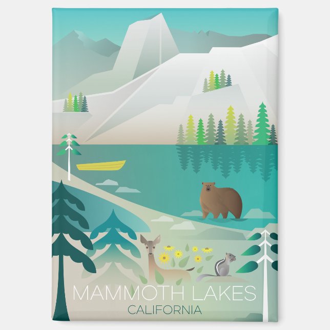Aimant frigorifique Mammoth Lakes (Recto)