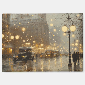 Aimant frigorifique Rainy Cityscape 1920