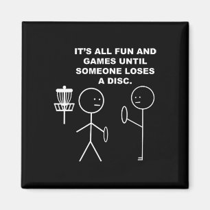 Aimant Frisbee de Disc Golf Stickman Figure Bâton Humour
