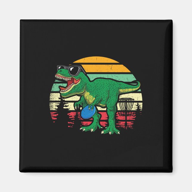 Aimant Frisbees Dino Mignon T Rex Dinosaure Enfants Garço (Devant)