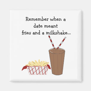 Aimant Frites et un milkshake