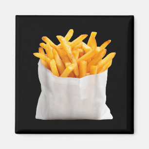 Aimant Frites frites drôle de costume de nourriture d'Hal