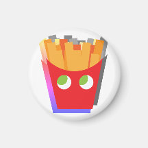 Frites Glitch Rouges et Jaunes Simples Drôles Mode
