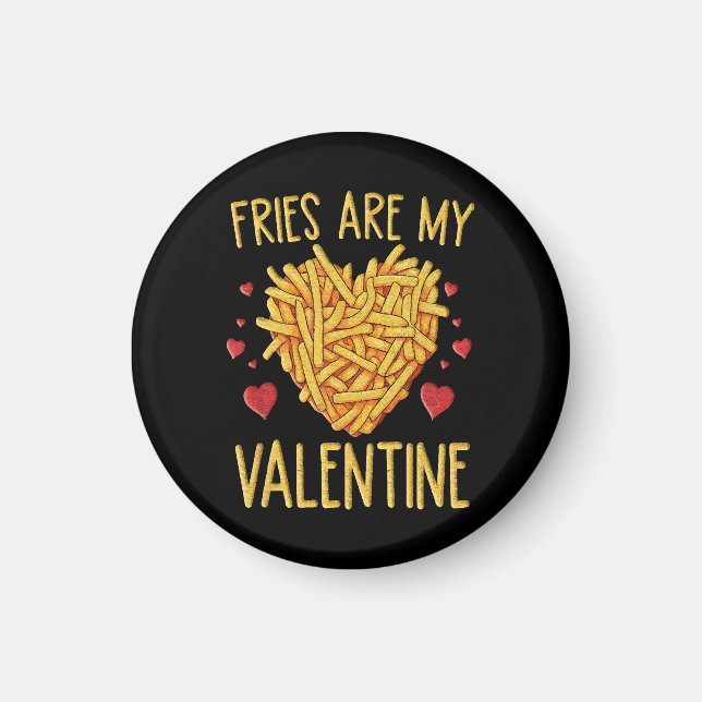 Aimant Frites Sont Mon Valentin (Devant)
