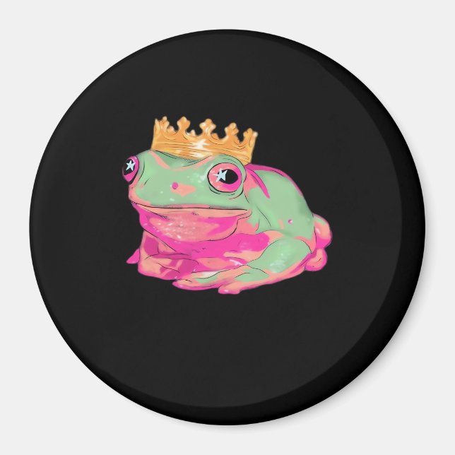 Aimant Frog King Funky Meme Classic Style (Devant)
