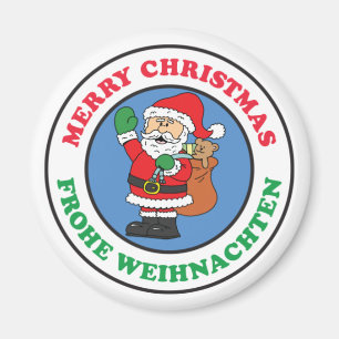 Aimant Frohe Weihnachten Allemagne Noël Père Noël