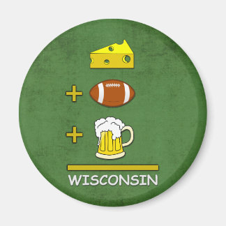 Aimant Fromage Football Beer Equal Wisconsin Funny
