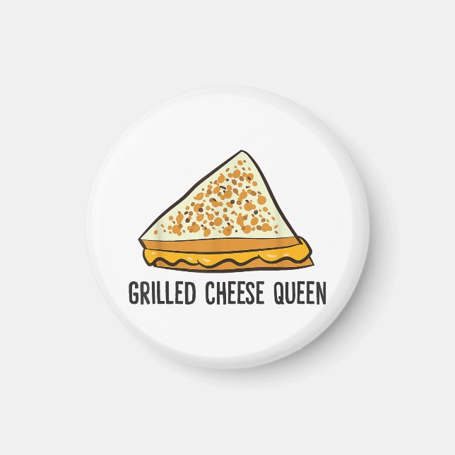 Aimant Fromage Grillé Queen Funny Fromage Grillé (Devant)