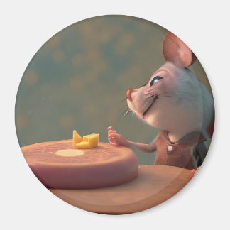 Aimant fromage mignon à la souris