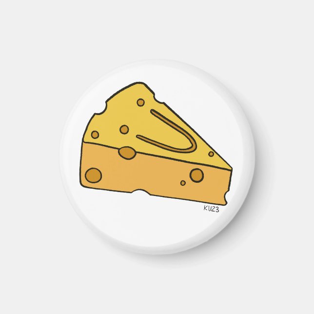 Aimant Fromage Mignon qui fait la grimace (Devant)