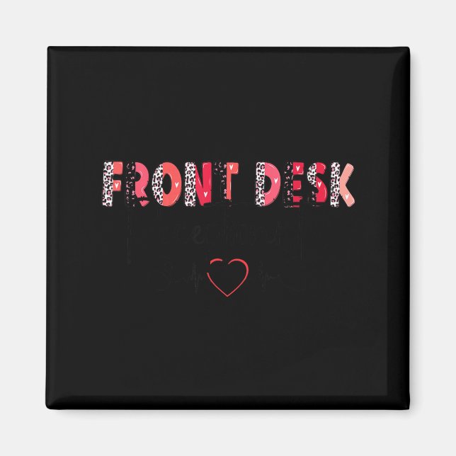 Aimant Front Receptionist Desk Valentines Day Hostal Nurs (Devant)